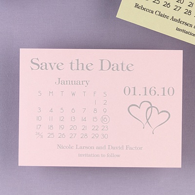 Heartfelt Save the Date Pink