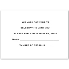 Response Card and Envelope