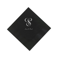 Black Cocktail Napkins