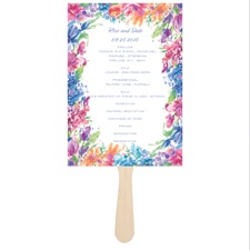 Brilliant Florals - Blue - Program Fan