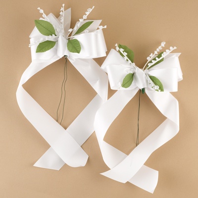White Pew Bows