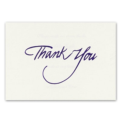 Purple Foil Thank You - Blank