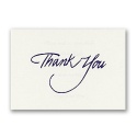 White Thank You Notes in Purple Foil