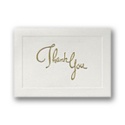 Gold Foil Thank You on White - Blank