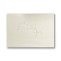 Pearl Embossed Thank You on Ecru - Blank