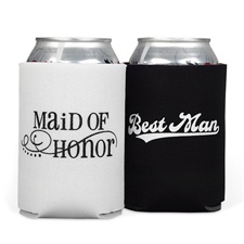 Maid of Honor and Best Man Can Cooler Set