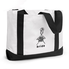 Bride Black and White Tote Bag