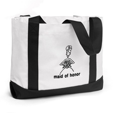 Maid of Honor Black and White Tote Bag
