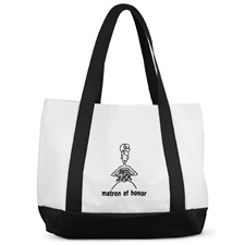 Matron of Honor Black and White Tote Bag