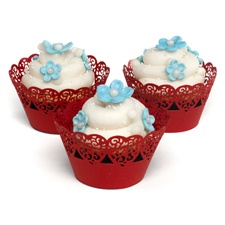 Red Heart Cupcake Wraps