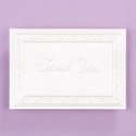 Pearl Filigree Border Thank You Note - BLANK