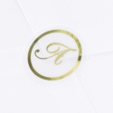 Round Gold Foil Monogram Seal