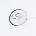 Round Silver Foil Monogram Seal