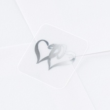 Silver Swish Hearts Seal