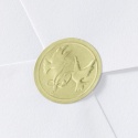Doves and Rings Gold Foil Seal