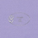 Personalized Oval Silver Foil Swish Hearts Seal