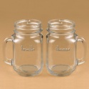 Couples Mason Jar Drinking Glasses