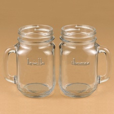Couples Country Canning Jar Mug