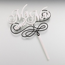 Mr. and Mrs. Filigree Cake Pick