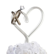 Heart with Rings Cake Pick