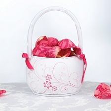 Pink Flowers Basket