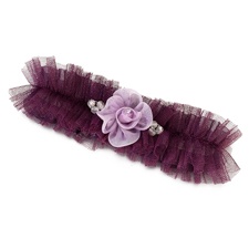 Purple Tulle Wedding Garter