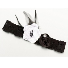 Black Vintage Lace Wedding Garter