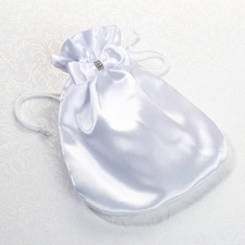 White Satin Money Bag