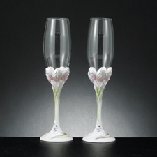 Spring Tulips Toasting Flutes