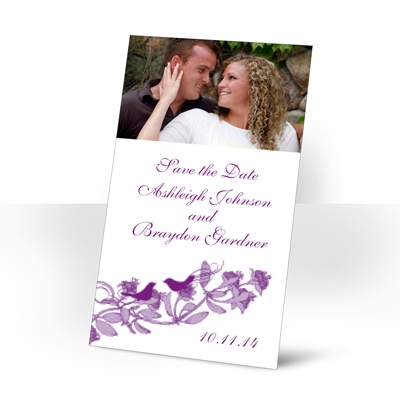 Love Birds - Grapevine - Photo Save the Date Magnet