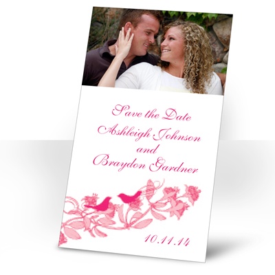 Love Birds - Lipstick - Photo Save the Date Magnet