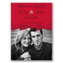 Beneath the Swirls - Barn Red - Photo Save the Date Magnet