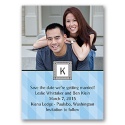 Pretty in Plaid - Cornflower - Photo Save the Date Magnet