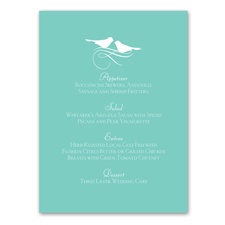 Charming Birds - Menu Card