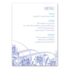 Flowers and Flourishes - Menu Card
