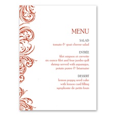 Hearts and Flourishes - Menu Card