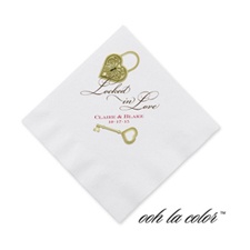 Locked in Love - Cocktail Napkin