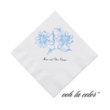 Flowers and Flourishes - Cornflower - Cocktail Napkin