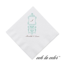 Framed Monogram - Lagoon - Cocktail Napkin