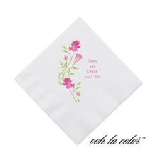Watercolor Roses - Lipstick - Cocktail Napkin