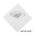 Swirls of Color - Ebony - Cocktail Napkin
