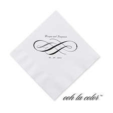Swirls of Color - Ebony - Cocktail Napkin