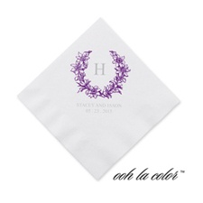 Floral Crest - Grapevine - Cocktail Napkin
