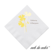Floral Shadow - Canary - Cocktail Napkin