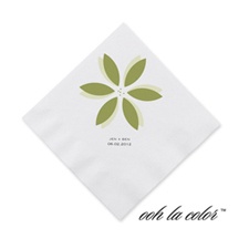 Floral Delight - Kiwi - Cocktail Napkin