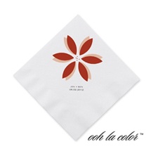 Floral Delight - Scarlet - Cocktail Napkin