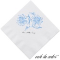 Flowers and Flourishes - Cornflower - Dinner Napkin