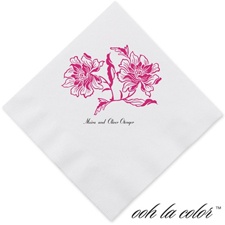 Flowers and Flourishes - Lipstick - Dinner Napkin