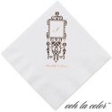 Framed Monogram - Chocolate - Dinner Napkin