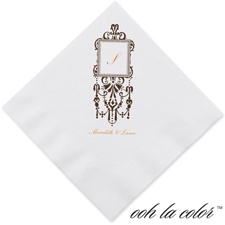Framed Monogram - Chocolate - Dinner Napkin
